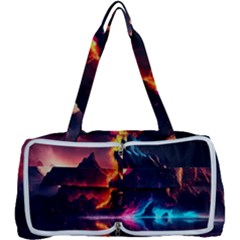 Mountain Color Colorful Love Art Multi Function Bag by Ravend
