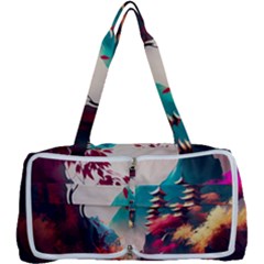 Asia Japan Pagoda Colorful Vintage Multi Function Bag by Ravend