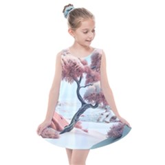 Color Snow Mountain Pretty Kids  Summer Dress