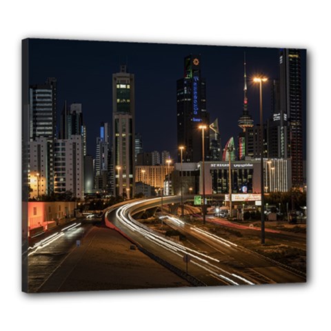 Skyscrapers Buildings Skyline Canvas 24  X 20  (stretched)