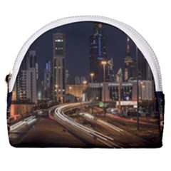 Skyscrapers Buildings Skyline Horseshoe Style Canvas Pouch