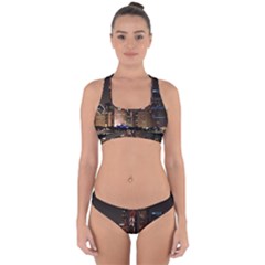 Chicago City Architecture Downtown Cross Back Hipster Bikini Set by Ravend