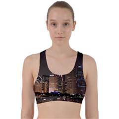 Chicago City Architecture Downtown Back Weave Sports Bra by Ravend