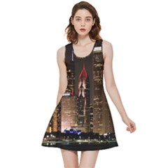 Chicago City Architecture Downtown Inside Out Reversible Sleeveless Dress by Ravend