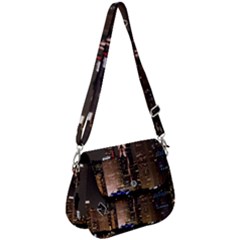 Chicago City Architecture Downtown Saddle Handbag