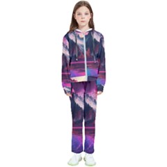 Ai Generated Mountain Ocean Lava Kids  Tracksuit