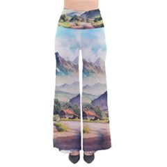 Countryside Trees Grass Mountain So Vintage Palazzo Pants