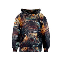 Leopard Feline Artwork Art Fantasy Kids  Pullover Hoodie