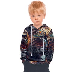 Leopard Feline Artwork Art Fantasy Kids  Overhead Hoodie by Ravend