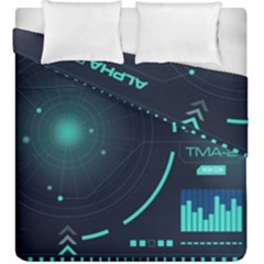 Sci Fi Computer Screen Duvet Cover Double Side (king Size) by Uceng