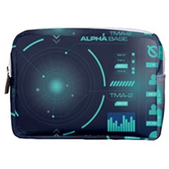 Sci Fi Computer Screen Make Up Pouch (medium) by Uceng