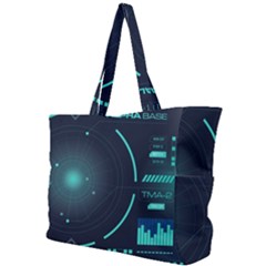 Sci Fi Computer Screen Simple Shoulder Bag