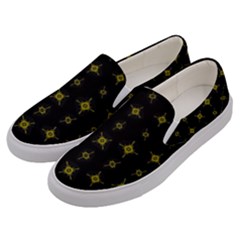 Symbols Gold Background Metallic Men s Canvas Slip Ons by Uceng