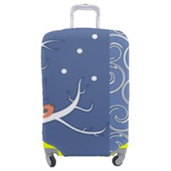 Bird Winter Bullfinch Patterns Art Luggage Cover (medium) by Uceng