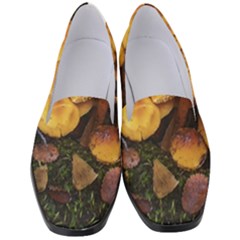 Orange Mushrooms In Patagonia Forest, Ushuaia, Argentina Women s Classic Loafer Heels by dflcprintsclothing