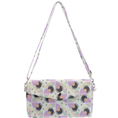 Pattern Pastel Drawing Art Removable Strap Clutch Bag