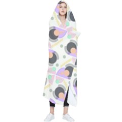 Pattern Pastel Drawing Art Wearable Blanket by Uceng