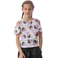 Pattern Pastel Drawing Art Kids  Butterfly Cutout Tee by Uceng