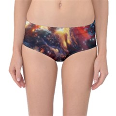 Nebula Galaxy Stars Astronomy Mid-waist Bikini Bottoms by Uceng