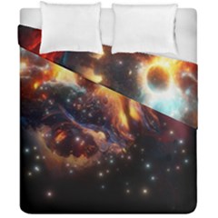 Nebula Galaxy Stars Astronomy Duvet Cover Double Side (california King Size) by Uceng