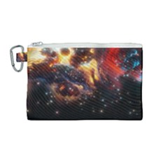 Nebula Galaxy Stars Astronomy Canvas Cosmetic Bag (medium) by Uceng