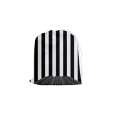 Illustration Stripes Geometric Pattern Drawstring Pouch (small) by Uceng
