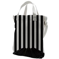 Illustration Stripes Geometric Pattern Canvas Messenger Bag by Uceng