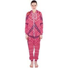 Art Pattern Design Wallpaper Hooded Jumpsuit (ladies) by Uceng