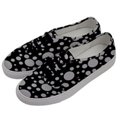 Black Circle Pattern Men s Classic Low Top Sneakers by artworkshop