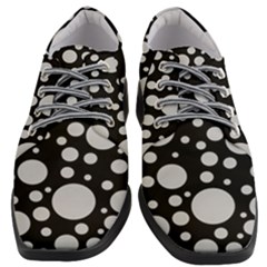 Black Circle Pattern Women Heeled Oxford Shoes by artworkshop