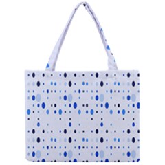 Blue Circle Pattern Mini Tote Bag by artworkshop