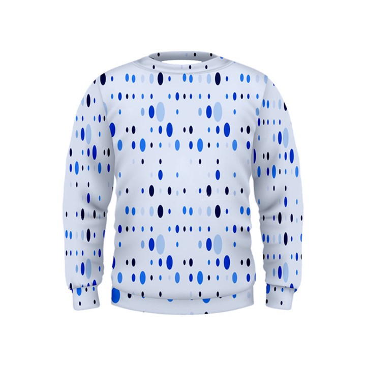 Blue Circle Pattern Kids  Sweatshirt