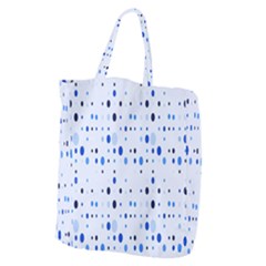 Blue Circle Pattern Giant Grocery Tote by artworkshop