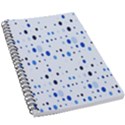 Blue Circle Pattern 5.5  x 8.5  Notebook View1