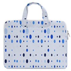 Blue Circle Pattern Macbook Pro 13  Double Pocket Laptop Bag by artworkshop