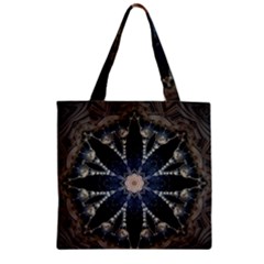 Mandala Ornament Background Zipper Grocery Tote Bag by Uceng