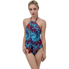 Fractal Pattern Background Go With The Flow One Piece Swimsuit