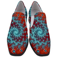 Fractal Pattern Background Women Slip On Heel Loafers