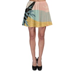 Leaves Pattern Design Colorful Skater Skirt by Uceng