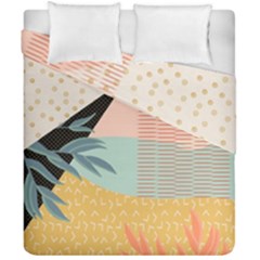Leaves Pattern Design Colorful Duvet Cover Double Side (california King Size) by Uceng