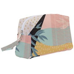 Leaves Pattern Design Colorful Wristlet Pouch Bag (large) by Uceng