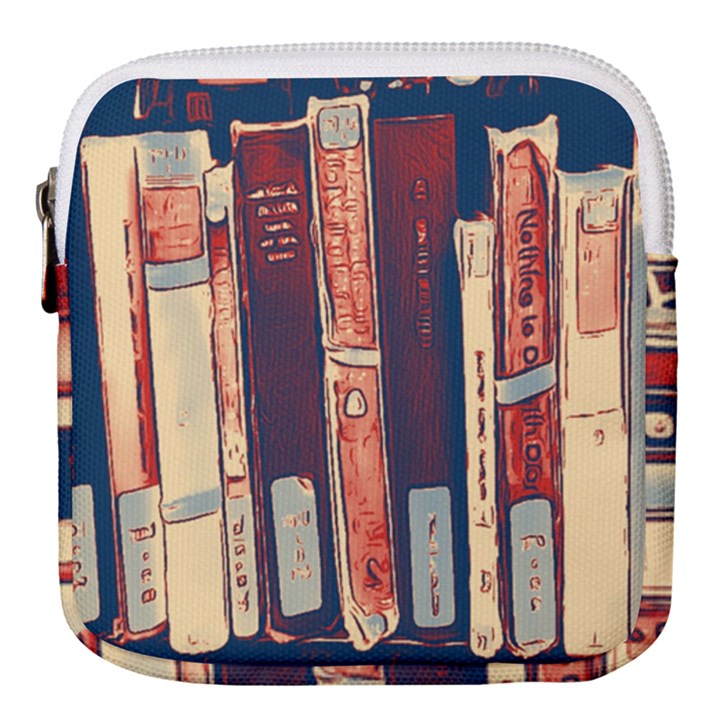 Books Shelf Library Book Shelf Mini Square Pouch