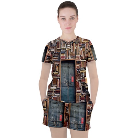 Books Women s Tee And Shorts Set by artworkshop