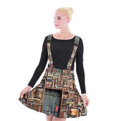 Books Suspender Skater Skirt