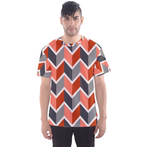 Colorful Zigzag Pattern Wallpaper Free Vector Men s Sport Mesh Tee by artworkshop