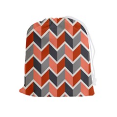 Colorful Zigzag Pattern Wallpaper Free Vector Drawstring Pouch (xl) by artworkshop