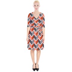 Colorful Zigzag Pattern Wallpaper Free Vector Wrap Up Cocktail Dress by artworkshop