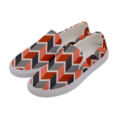 Colorful Zigzag Pattern Wallpaper Free Vector Women s Canvas Slip Ons by artworkshop