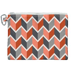 Colorful Zigzag Pattern Wallpaper Free Vector Canvas Cosmetic Bag (xxl) by artworkshop