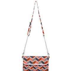 Colorful Zigzag Pattern Wallpaper Free Vector Mini Crossbody Handbag by artworkshop